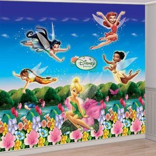 DISNEY FAIRY FAIRIES TINKERBELL BIRTHDAY PARTY WALL MURAL DECORATING