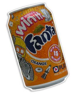 Fanta Orange Drinks Can Catering Sticker   Weatherproof Van