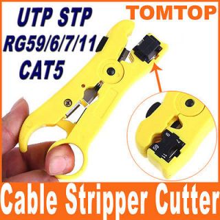 Network Phone Cable Stripper Cutter for UTP STP RG59/6/7/11 CAT5