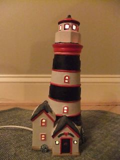 Lemax 1998 Lighted Christmas Village Porcelain LIGHTHOUSE tower House