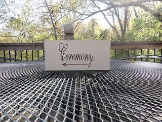Vintage Shabby Chic Rustic Country Wedding Ceremony Sign Decoration