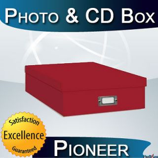 New Pioneer Bright Red Photo, CD & DVD Storage Box For Digital Photos