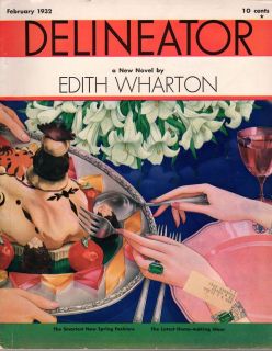 1932 Delineator February Walru s Ivory; Edith Wharton; Ile de France