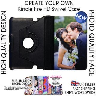 Personalised Kindle Fire HD 7 Leather Case Cover Custom Photo Create
