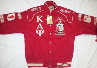 New Red Centennial Kappa Alpha Psi Heavy Snap Up Fraternity Jacket Big