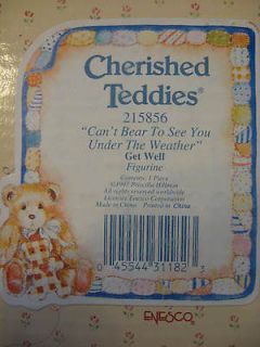 Cherished Teddies Get Well Figurine 1997 215856 Enesco MIB