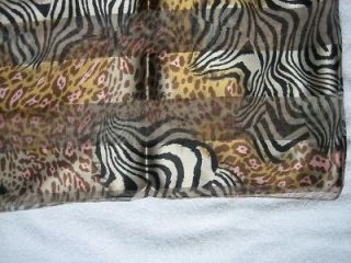 NEW Animal Print Leopard Cheetah Zebra Scarf 59 x 13