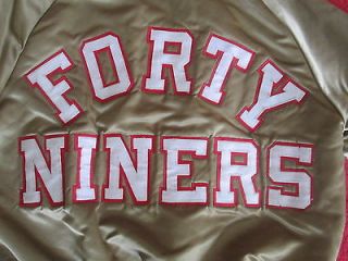 Vintage San Francisco SF 49ers Vintage Chalk Line Satin Jacket M 1980s