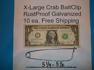 10ea Crab Trap Net Bait Clip 5 inch+ Rust Proof Galvanized Wire