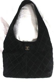 ENVY APLENTY CHANEL FOREVER CHIC QUILTED SUEDE  HOBO/TOTE