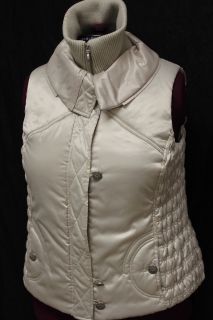 Womens Lane Bryant Champaigne Tone Puffy Winter Vest Jacket Upscale