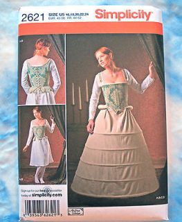 Simplicity 2621 Queen Elizabeth Costume Undergarments Sewing Pattern 8
