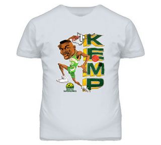 Shawn Kemp Seattle Retro Basketball Caricature T Shirt
