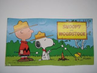 RARE* Vintage SNOOPY AND WOODSTOCK Lunchbox or Thermos UNUSED Sticker
