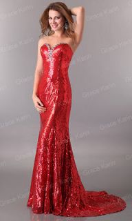 Charming 2012 Sexy Shinning Sequins Prom Party Gown Evening Long