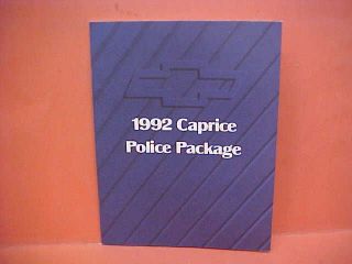 1992 ORIGINAL CHEVROLET CAPRICE POLICE CAR BROCHURE SALES LITERATURE