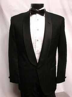 39 R Christian Dior Black Parisian Tuxedo Jacket Shawl Tux Coat 39R