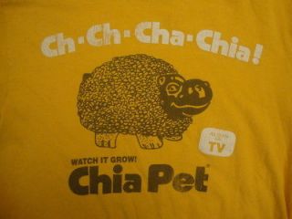 Chch cha Chia Pet watch it grow as seen on tv yellow gold Shirt L