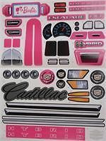 Power Wheels W6203 0310 Barbie Escalade Stickers new