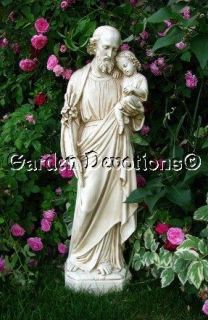 ST. JOSEPH CHILD JESUS Outdoor Garden Statue   Fiberglass ~ NEW