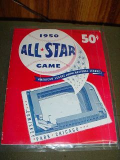 1950 All Star Baseball Game Scorebook