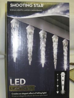 Shooting Star Light Show Icicle Light Set Clear Fall ing Light 10 Pc