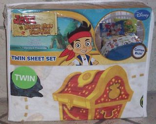 JAKE AND THE NEVER LAND PIRATES 3 PIECE TWIN SHEET SET COTTON RICH