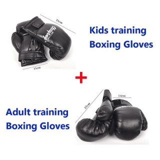 Boxing Gloves Adult Kids Training Boxing Gloves Black Child Children