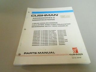 Cushman Haulster Turf Truckster accessories parts catalog manual