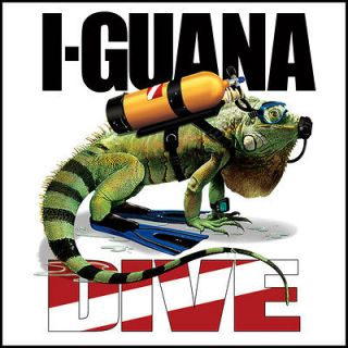 Mens I Guana Dive T Shirt    Iguana Diving S 3XL