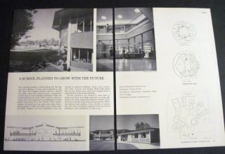 Design of Newark High School in Newark OH by Perkins & Will 1963