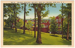 Mars Hill College, NC Melrose Dorm for Boys, North Carolina, linen