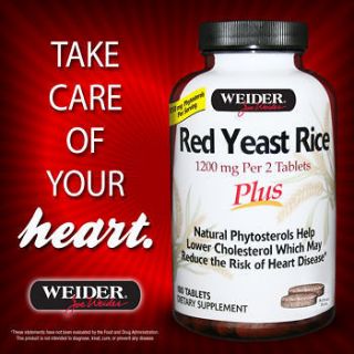 Red Yeast Rice Plus Phytosterols Lower Cholesterol Heart 180 Tablets