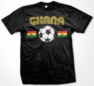 Ghana Soccer Ball Football Flag Country Men T shirt