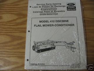 NEW HOLLAND 412 FLAIL MOWER CONDITIONER PARTS CATALOG