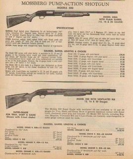 1967 MOSSBERG AD MODEL 500 A PUMP ACTION SHOTGUN