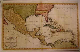New Spain Mexico Texas U.S. Caribbean 1783 Kitchin antique folio color