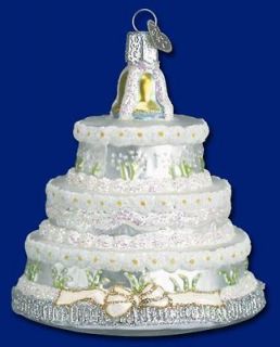 Wedding Cake (32017) Old World Christmas Glass Ornament