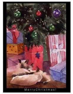 painted christmas card