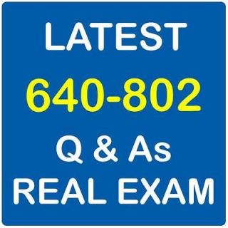 CISCO CCNA 640 802 100% PASS REAL EXAM PAPER @@LATEST REAL QUESTIONS