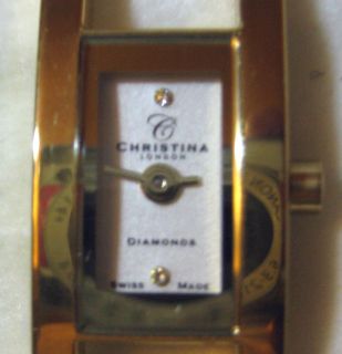 Beautiful Christina design swiss diamond watch.New/Boxe​d.Perfect