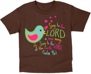 Kerusso Song Bird Sing to the Lord a New Song Kids Christian T Shirt