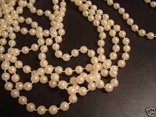 18 FT 8mm Ivory Wedding Pearl Bead Garland Rope Craft Decoration