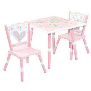 Table 2 Chairs Girls Pink Childrens Room Kids Play Eat Furniture
