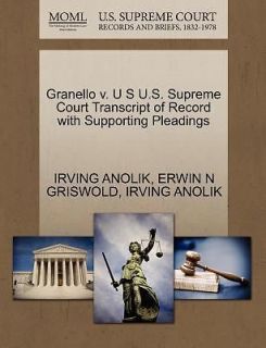 Granello V. U S U.S. Supreme Court Transcript of Record with