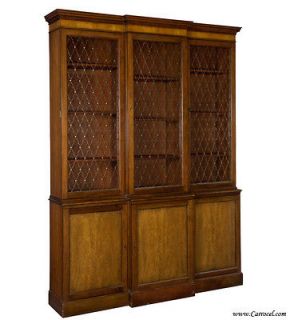 Mid Century Walnut Display China Cabinet Office Bookcase by BAKER
