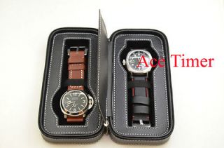 Genuine Leather Zippered Traveling Case Fit 44mm 45mm 47mm Panerai