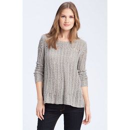 NWT THEORY Abeo Granello Silver Sweater Size Medium $265