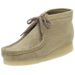Clarks Womens Wallabee Boot  Sand Suede 35385