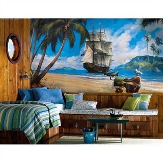 Pirate Ship XL Wallpaper Mural 6 x 10.5 Kids Decor